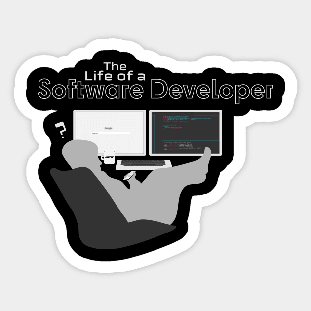 The Life of a Software Developer Sticker by Cosmic-Fandom